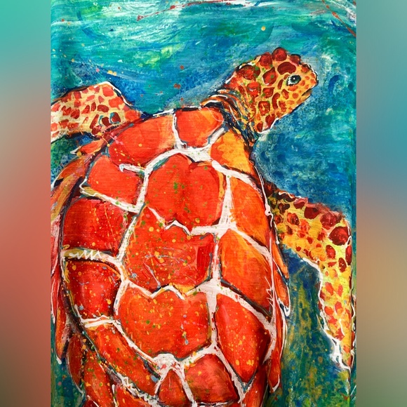 Leoma Lovegrove Womens Top XXLarge  Turtle Short Sleeve Asymmetrical Hem - Picture 4 of 7